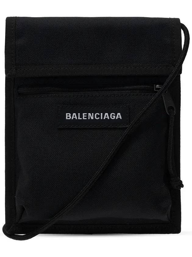 Luxury Balenciaga Trending 2026 Logo Nylon Cross Bag Black