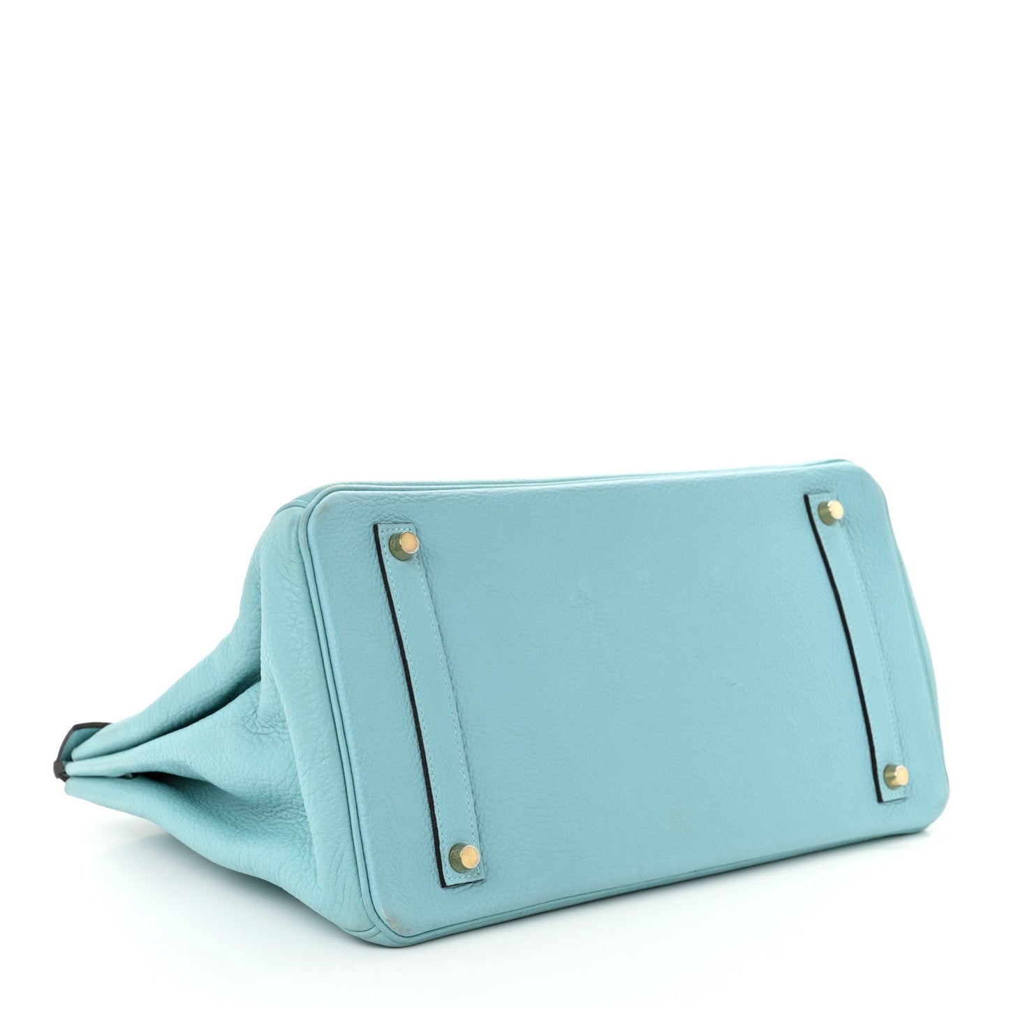 Hermes Taurillon Clemence BIRKIN 35  Bleu Atoll
