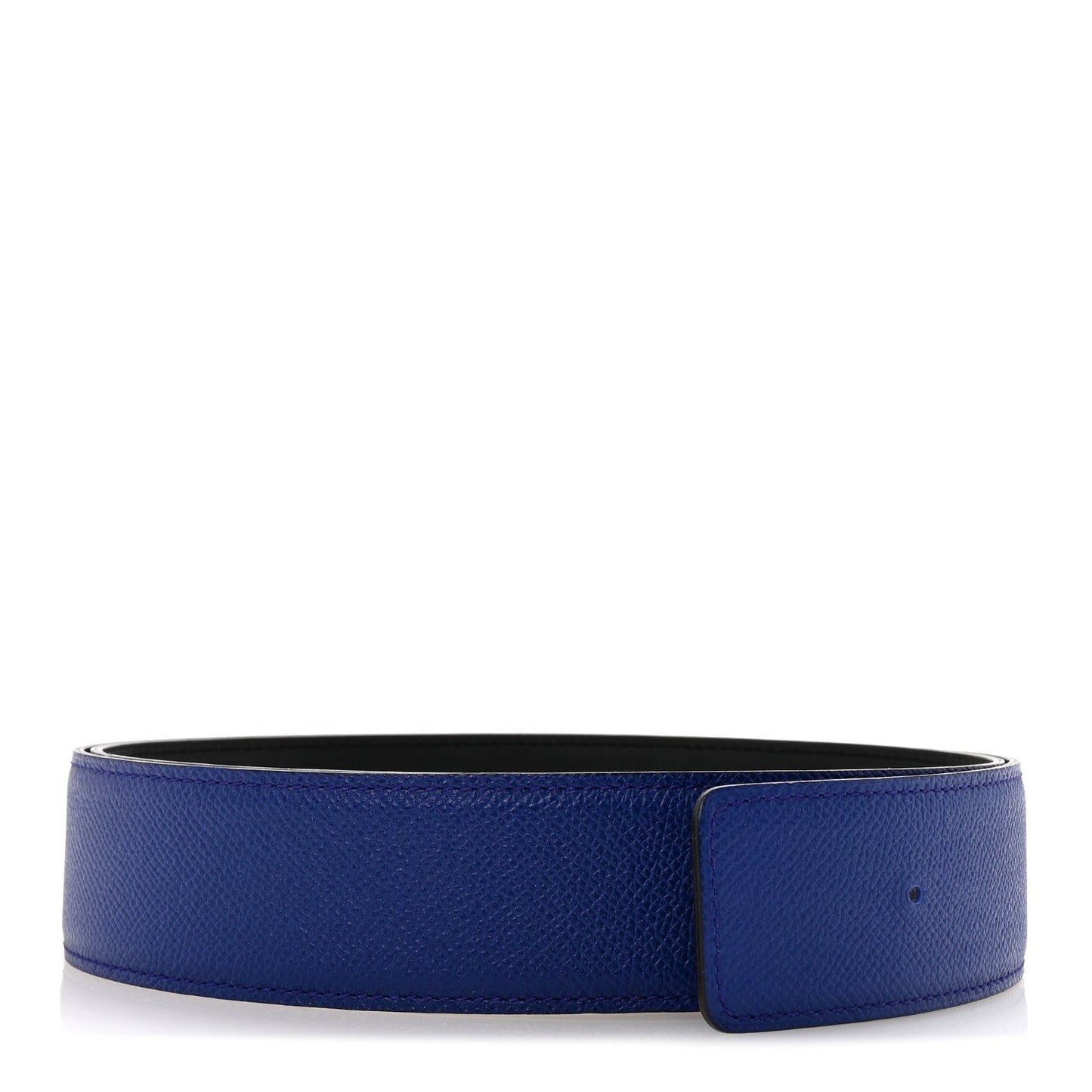 Hermes Epsom Swift 38mm Belt Strap  95 38 Bleu Electrique Black