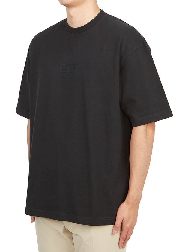 Luxury Balenciaga Trending 2026 Embroidered BB Logo Short Sleeve T-Shirt Black