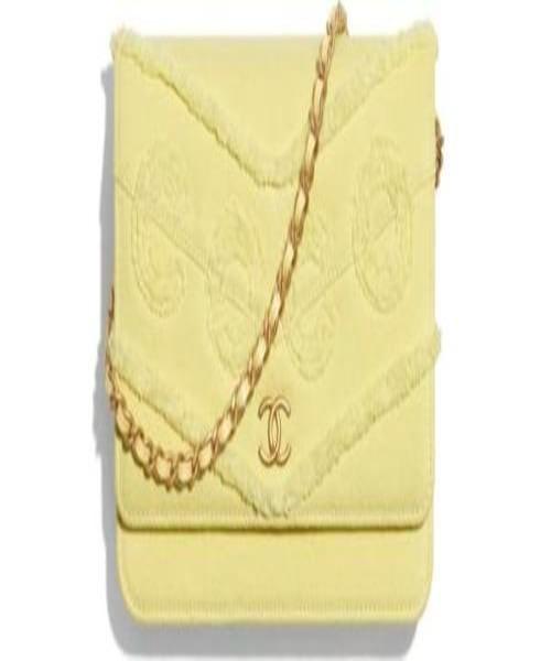 Chanel Wallet On Chain  WOC Classic Caviar SiLouis Vuittoner-Toned Metal Light Yellow