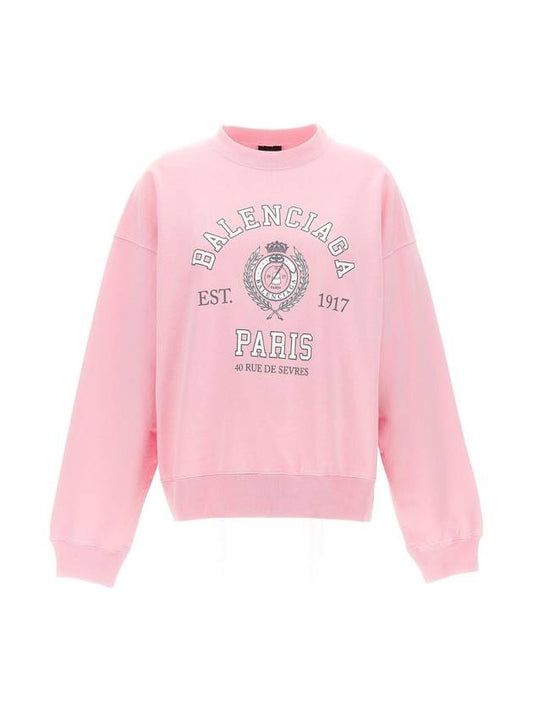 Luxury Balenciaga Trending 2026 College 1817 Sweatshirt Pink