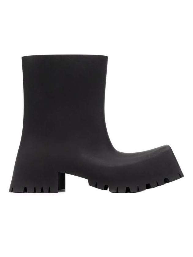 Luxury Balenciaga Trending 2026 Rubber Trooper Ankle Boots Black