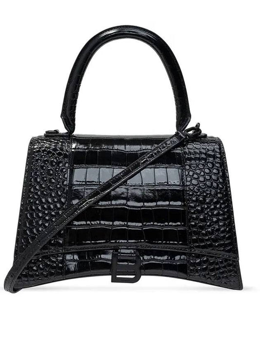 Luxury Balenciaga Trending 2026 Hourglass Top Handle Tote Bag Black