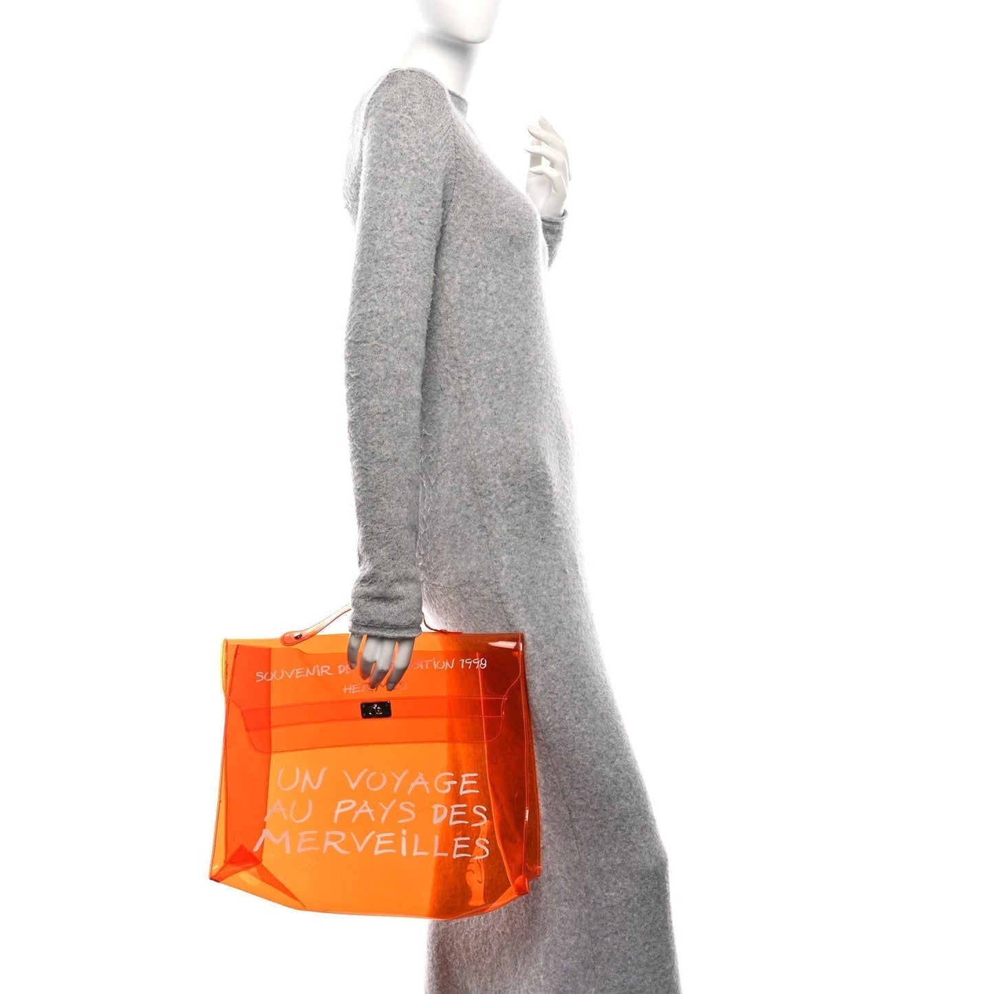 Hermes Vinyl Souvenir De L'Exposition Kelly Orange