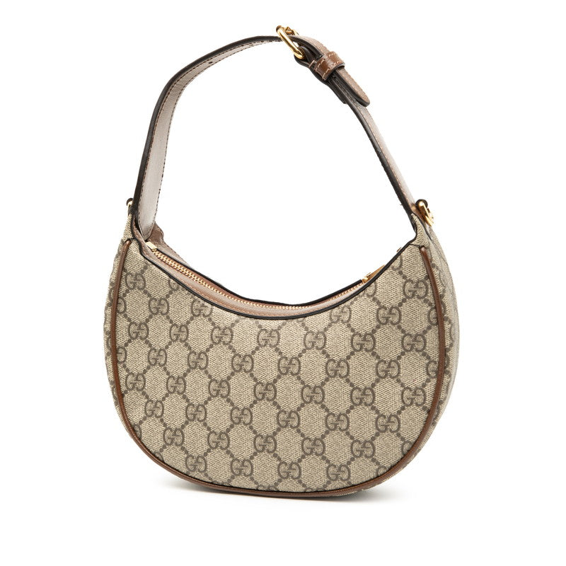 Gucci Half Moon Shape GG Supreme PVC Shoulder Bag