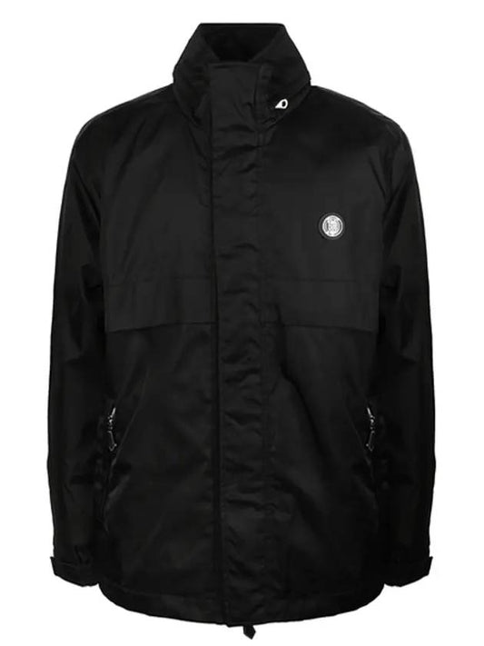 Luxury Burberry Packaway Monogram Windbreaker Black
