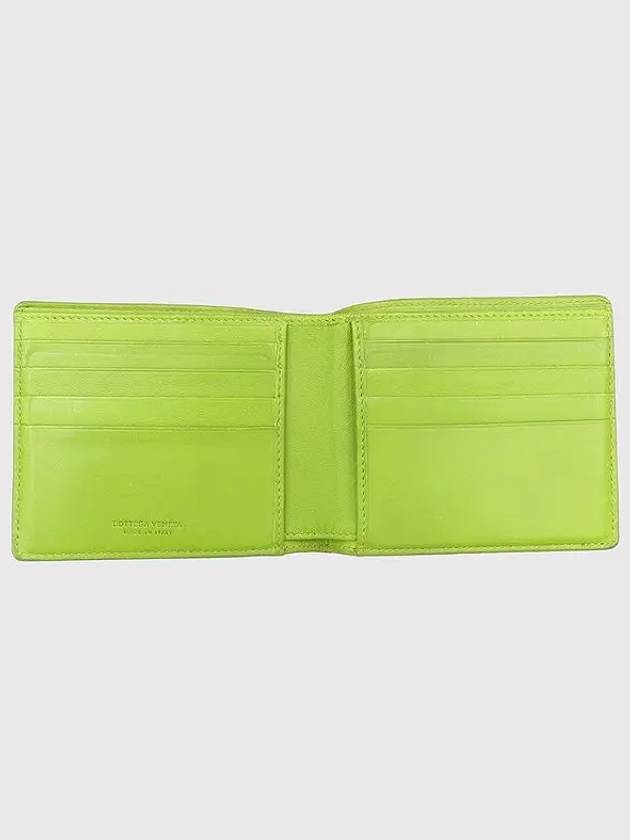 Luxury Bottega Veneta green half wallet