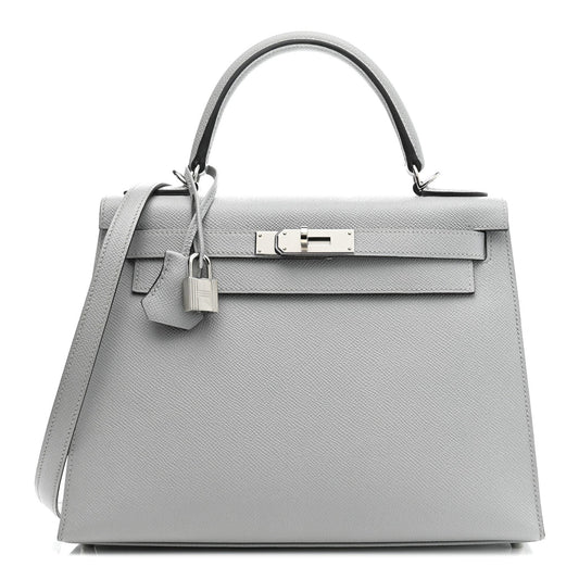 Hermes Epsom Kelly Sellier 28 Bleu Glacier