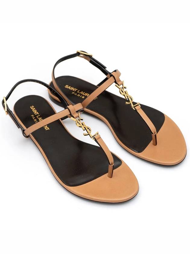 Luxury Saint Laurent Trending 2025 Monogram Cassandra Sandals Brown