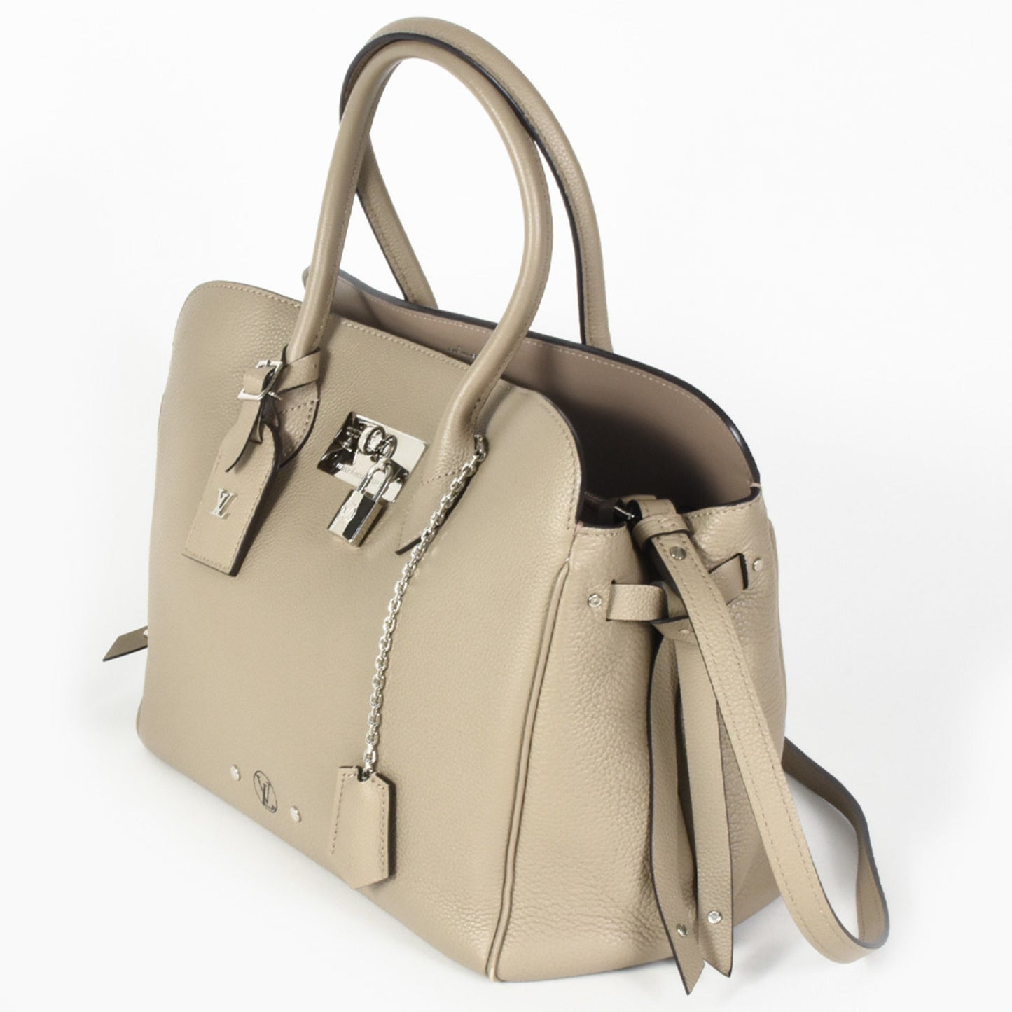 Louis Vuitton ish Tourterelle Leather Handbag