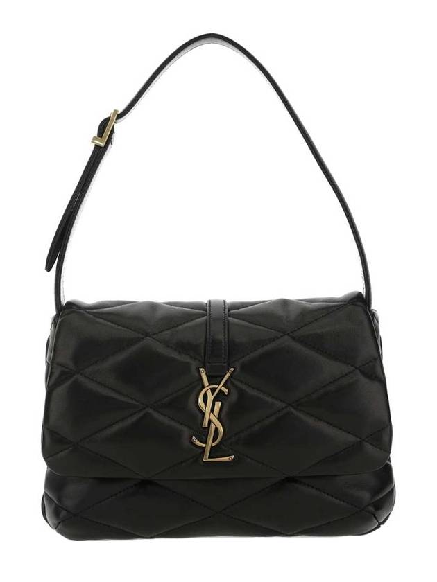 Luxury Saint Laurent Trending 2025 LE 57 Quilted Lambskin Hobo Shoulder Bag Black