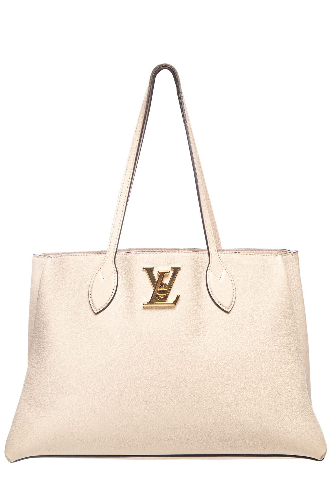 Louis Vuitton Taupe Lock Me Shopper Tote