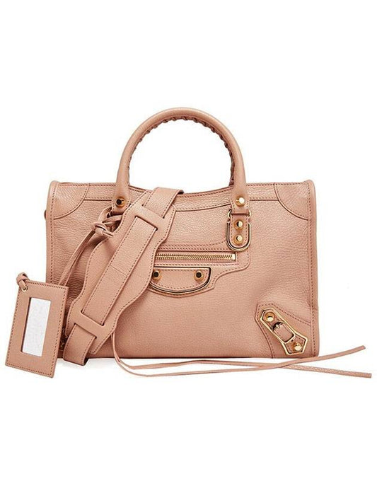 Luxury Balenciaga Trending 2026 Metallic Edge Mini City Tote Bag Pink