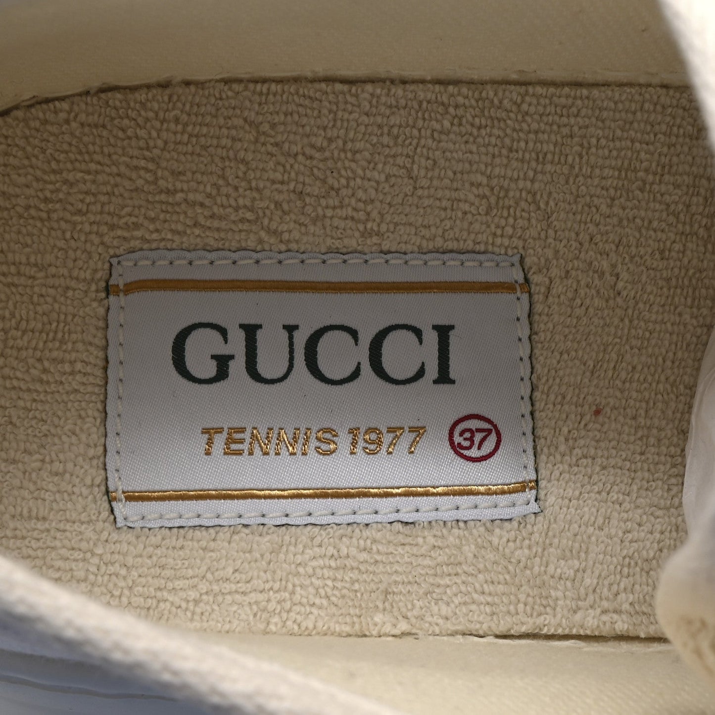 Gucci GG Monogram Womens 1977 Tennis Platform 52mm Sneakers 37 Great White Mystic White
