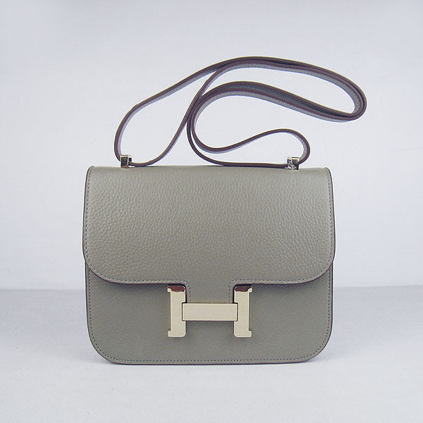 Luxury Hermes Constance Cowskin Leather Bag H017 Khaki golden