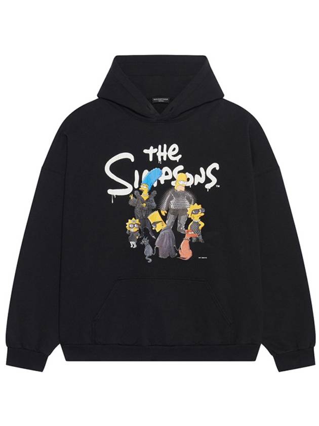Luxury Balenciaga Trending 2026 Men's Simpson Overfit Hoodie Black