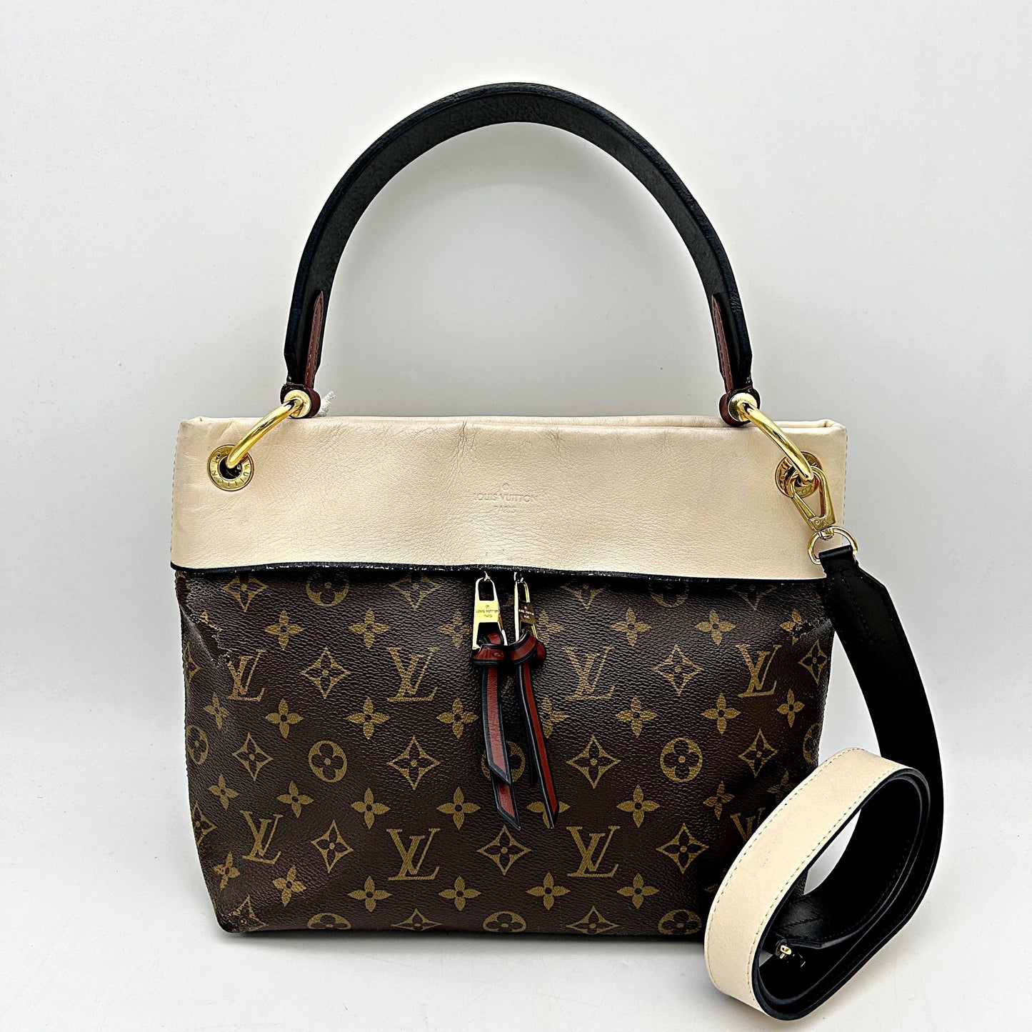LOUIS VUITTON Monogram Tuileries Besace Creme LA32388