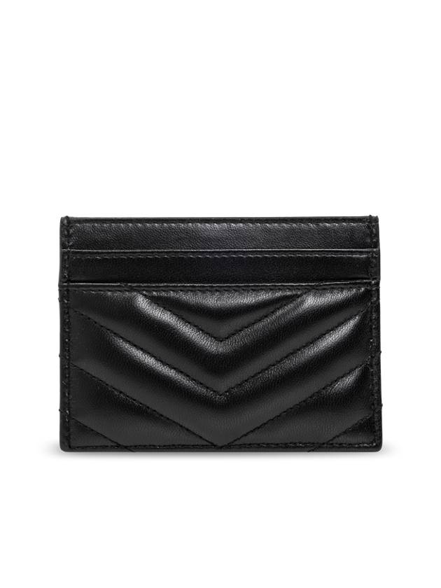 Luxury Saint Laurent Trending 2025 Cassandre Matelasse Lambskin Card Wallet Black