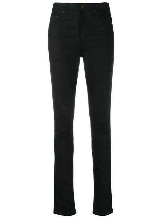 Luxury Saint Laurent Trending 2025 Mid Rise Cotton Skinny Jeans Black