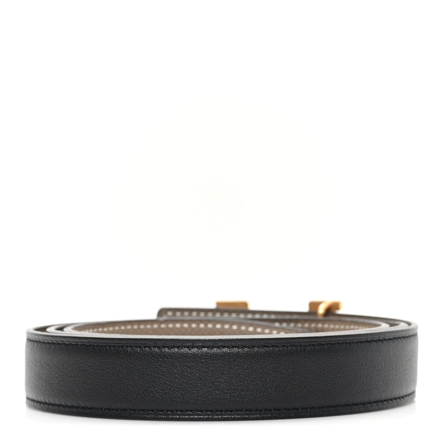 Hermes Swift Epsom 24mm Mini Constance H Belt 95 38 Black Etoupe