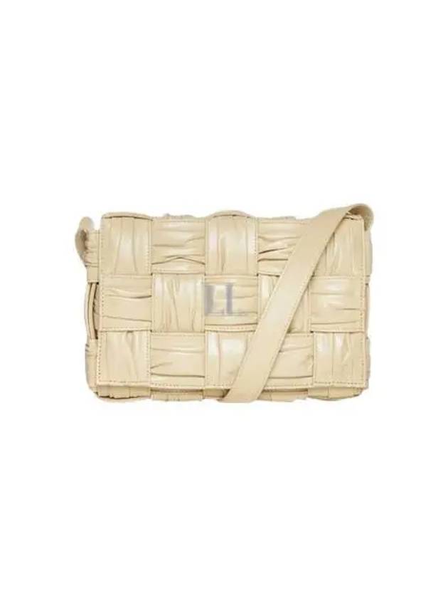Luxury Bottega Veneta Cassette Intrecciato Leather Cross Bag Porridge
