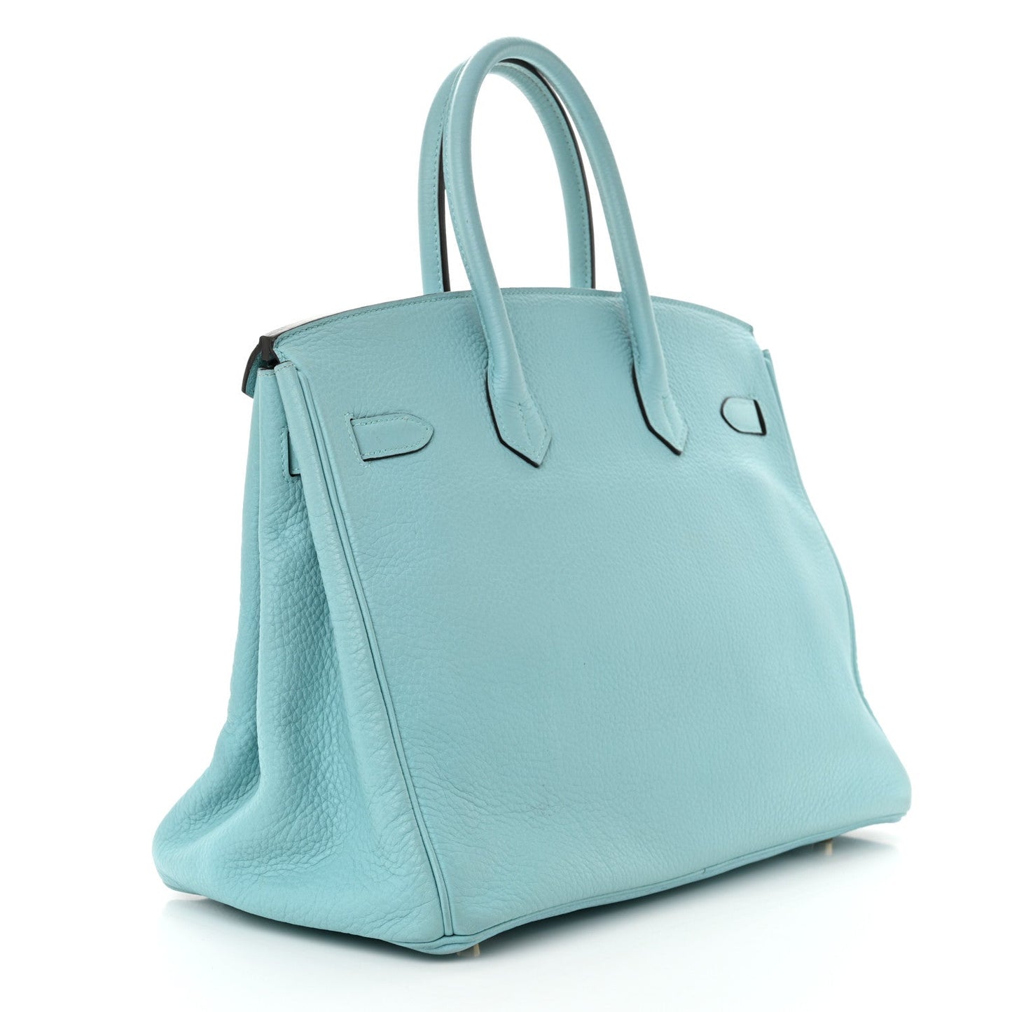 Hermes Taurillon Clemence BIRKIN 35  Bleu Atoll