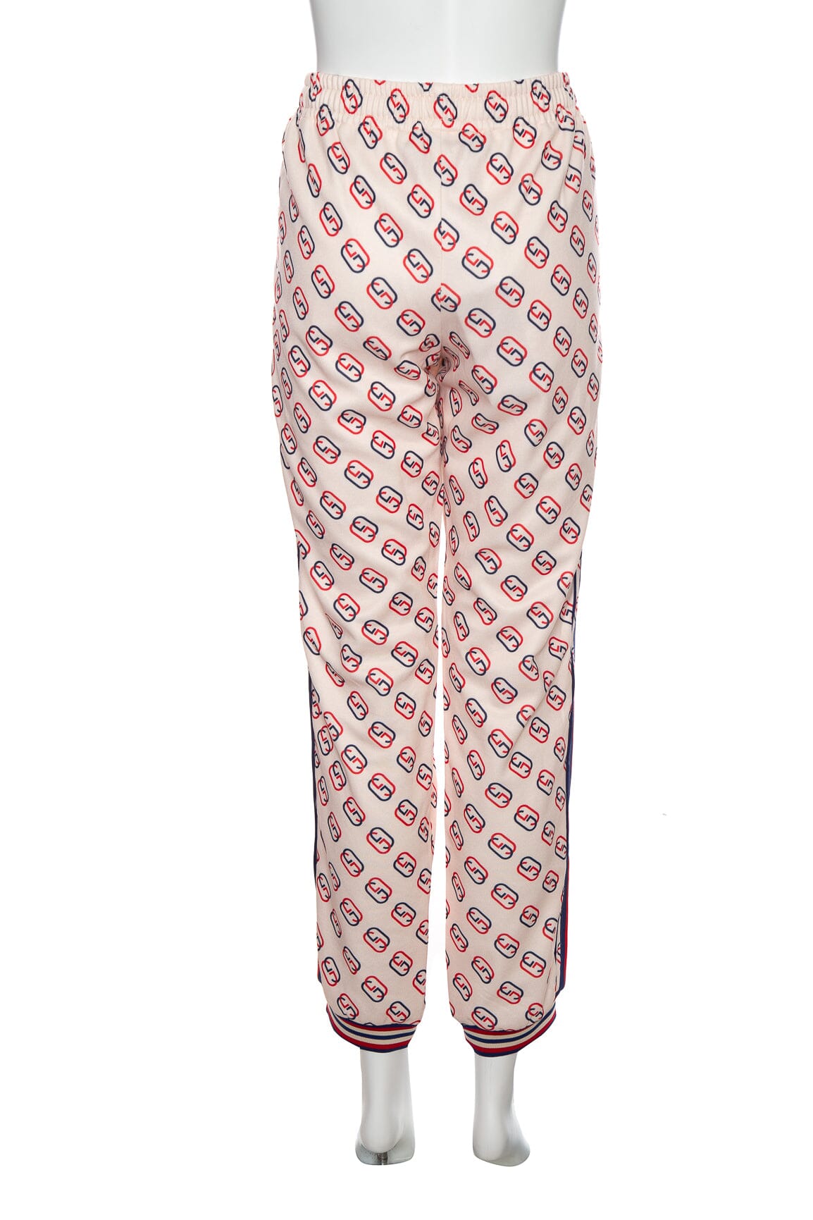 Gucci Cream Interlocking Red and Blue GG's Joggers SZ L