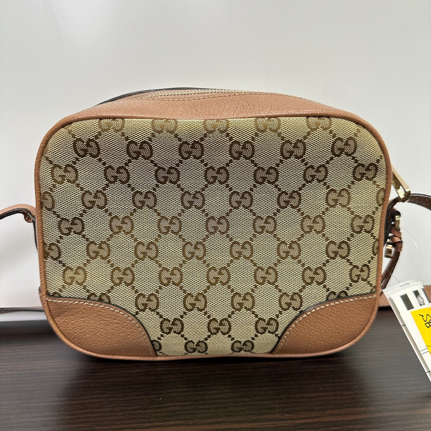 Gucci Brown/Beige GG Canvas and Leather Bree Crossbody Bag LB124926