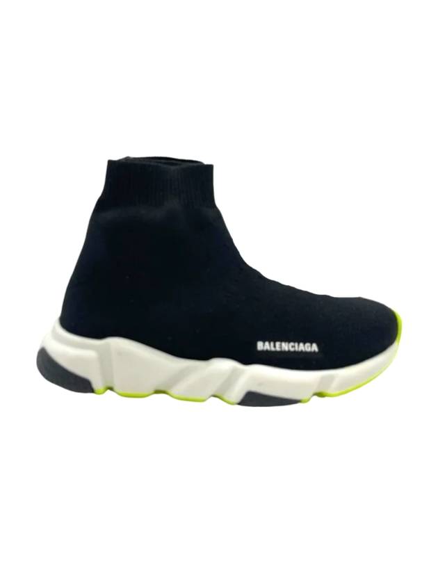 Luxury Balenciaga Trending 2026 Kids Logo Speedrunner Sneakers Black