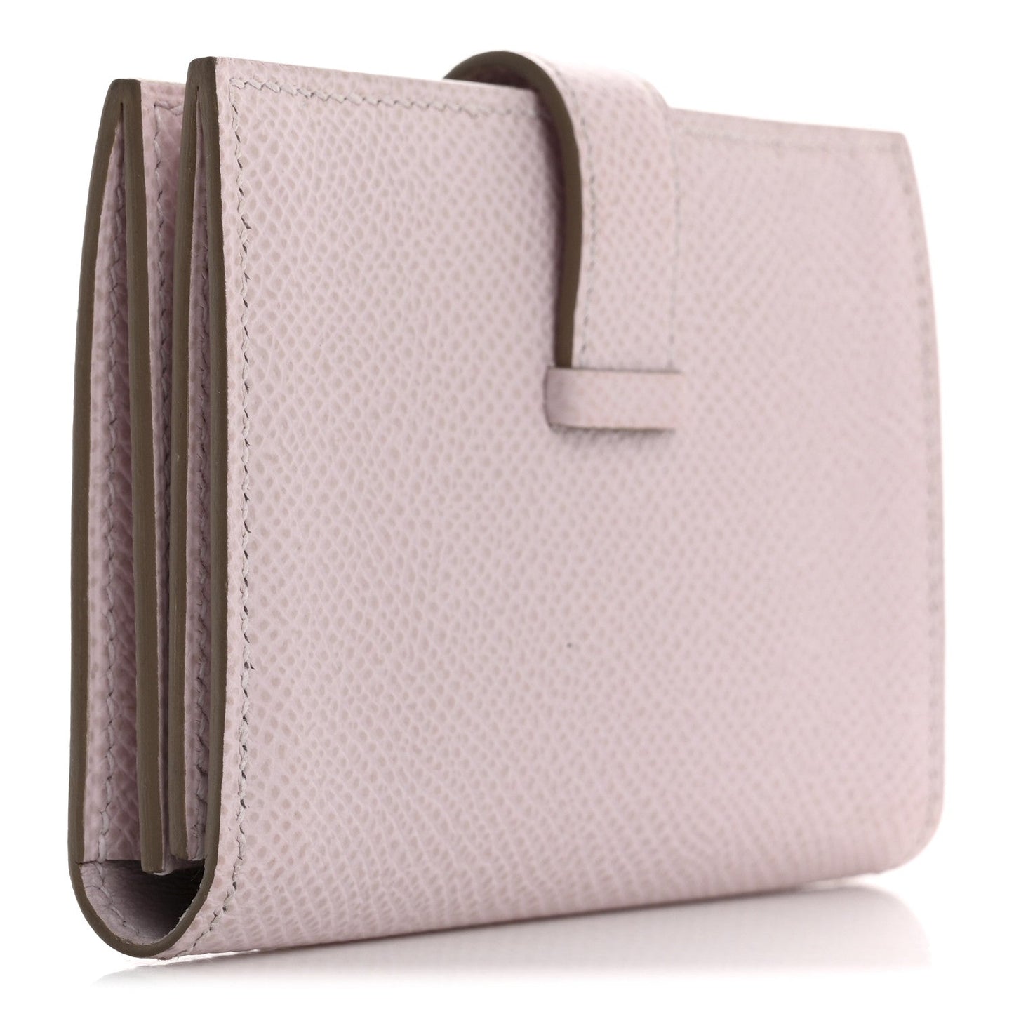 Hermes Epsom Bearn Card Holder Wallet Mauve Pale