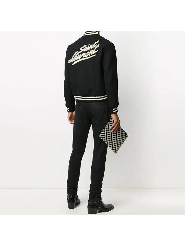 Luxury Saint Laurent Trending 2025 Teddy Wool Bomber Jacket  Black