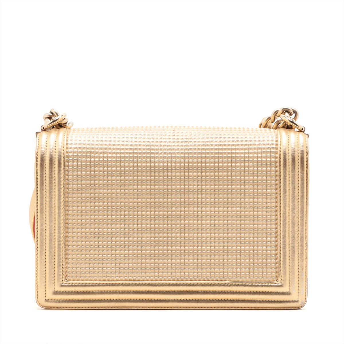 Chanel Boy Chanel 28   Chain Shoulder Bag Gold Gold  18 A92193