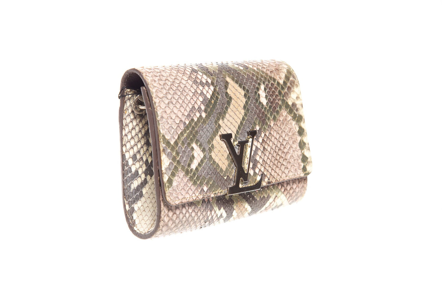 Louis Vuitton Python and Pink Chain Louise Shoulder Bag