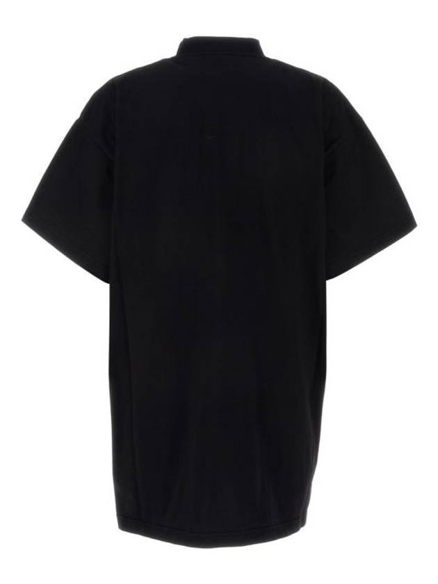 Luxury Balenciaga Trending 2026 Sample Sticker Oversized Short Sleeve T-Shirt Black