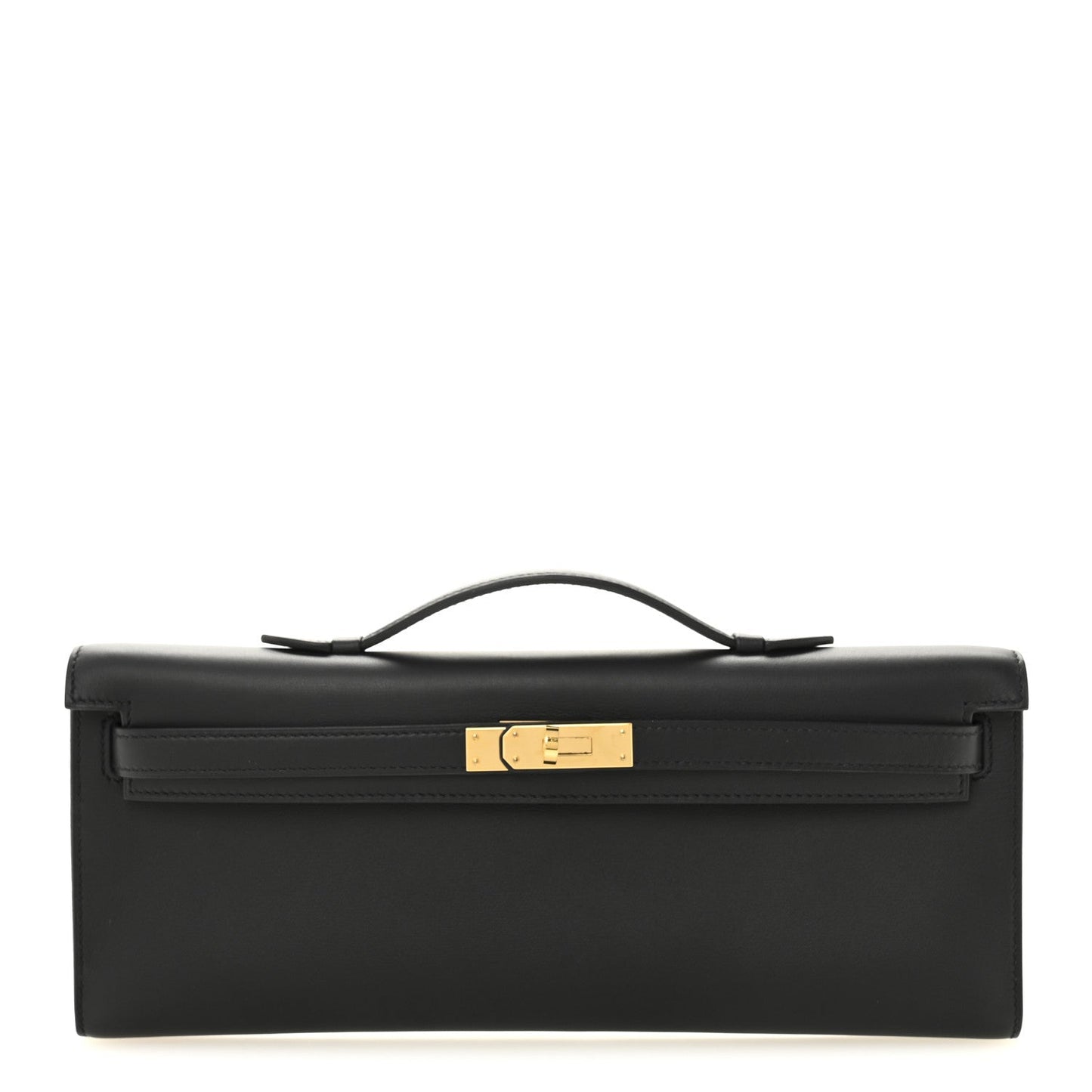 Hermes Swift Kelly Cut Clutch Pochette Black