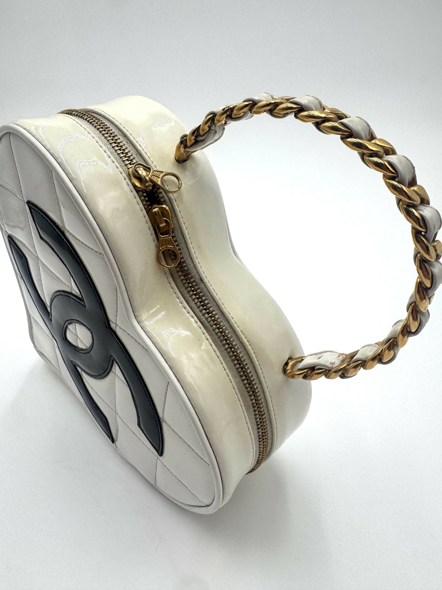 Chanel 1995  Barbie Heart White Vanity Bag