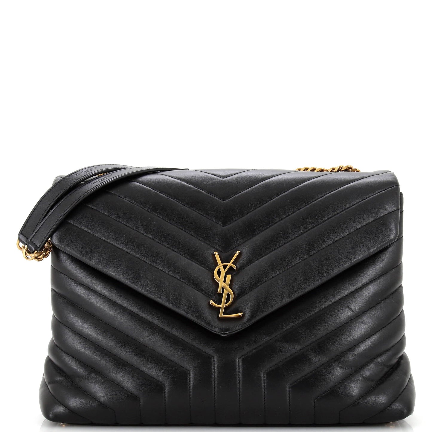 Luxury Saint Laurent Trending 2026 Loulou Shoulder Bag Matelasse Chevron Leather Large