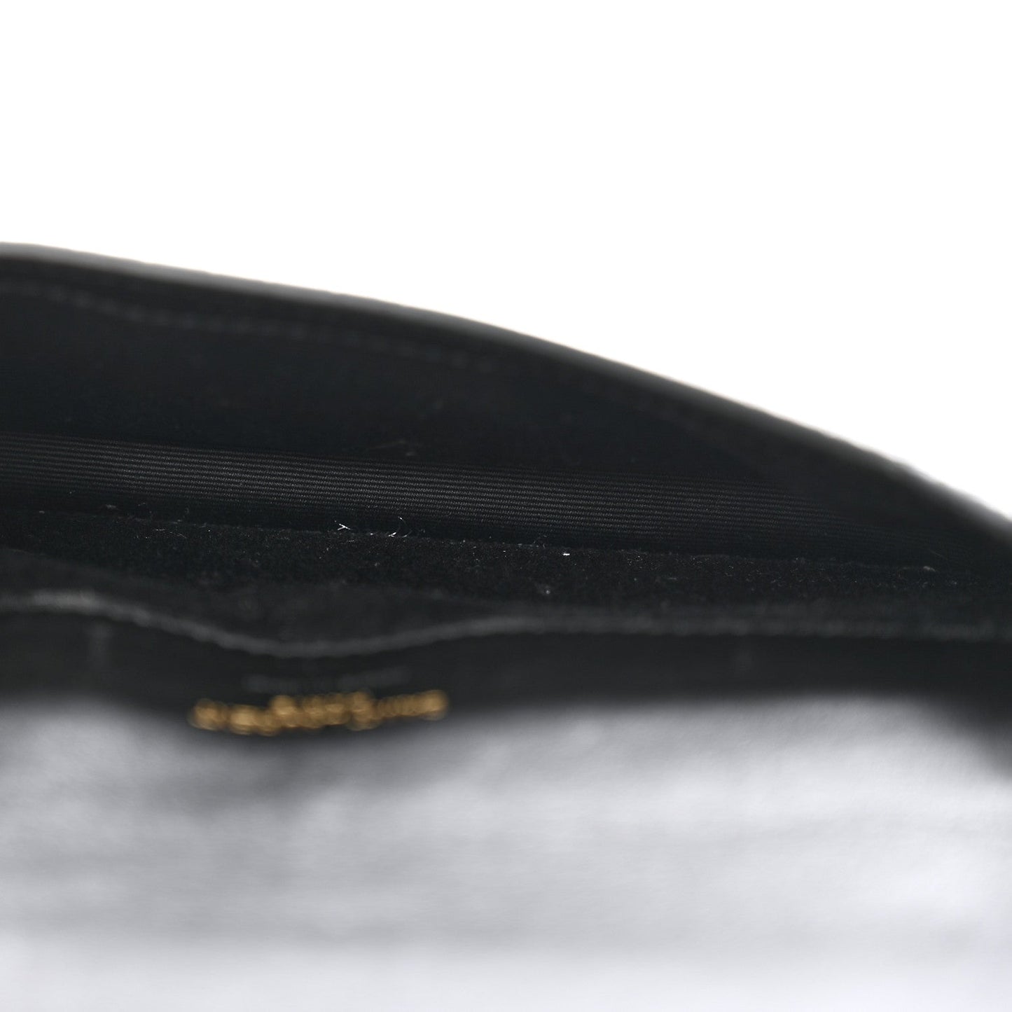 Saint Laurent Crocodile Embossed Monogram Phone Holder Crossbody Black