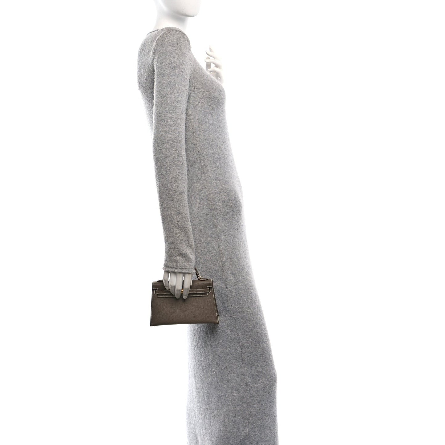 Hermes Epsom Mini Kelly Sellier 20 Etoupe