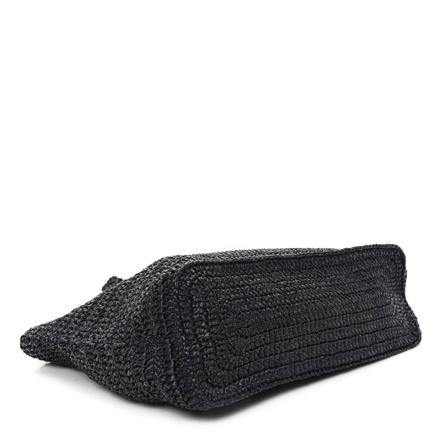Saint Laurent Raffia Rive Gauche Tote Black