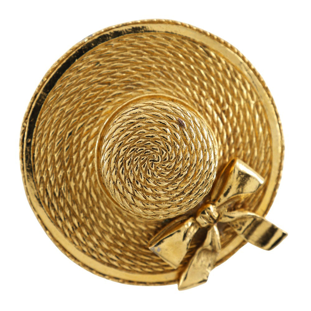 Chanel Chanel Wheat Hat Brooch G  French Made  36.0g Straw Hat