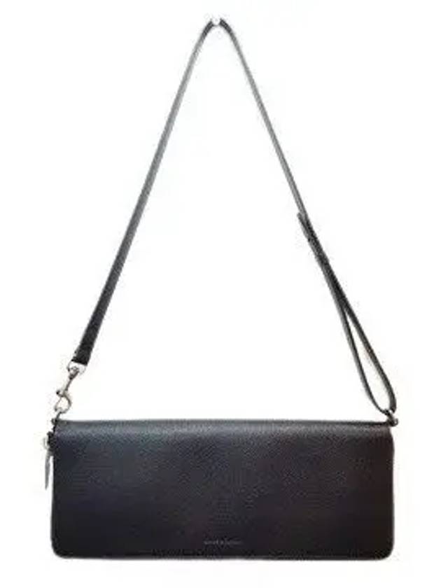 Luxury Balenciaga Trending 2026 Leash Strap Leather Clutch Bag Black