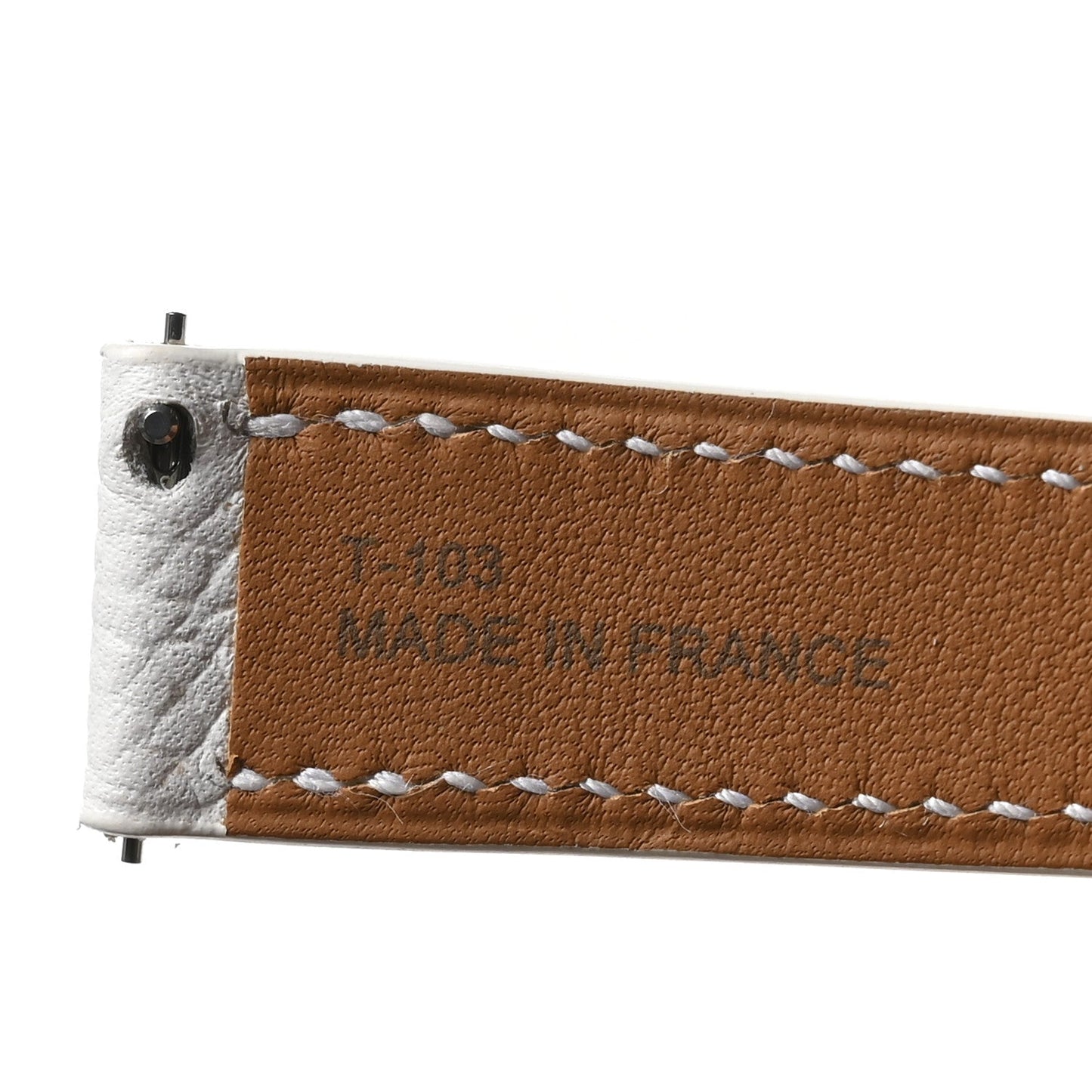 Hermes Epsom Heure H Hour Watch PM Strap White