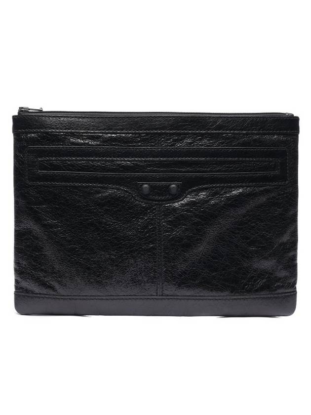 Luxury Balenciaga Trending 2026 Classic Clip Clutch Bag Black