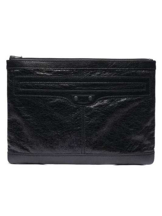 Luxury Balenciaga Trending 2026 Classic Clip Clutch Bag Black