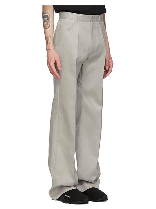 Luxury Balenciaga Trending 2026 Fluid Wide Pants Pearl Grey