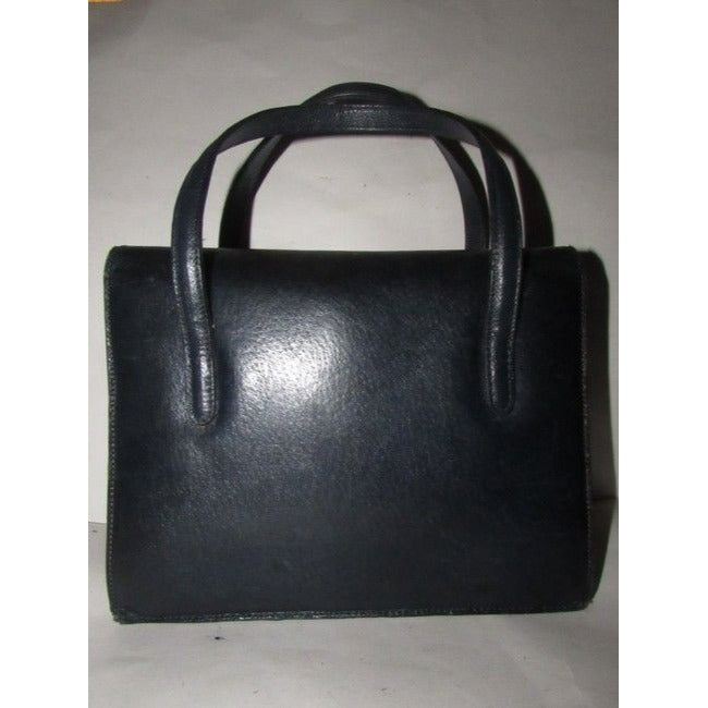 Gucci Vintage Pursesdesigner Purses Navy Blue Leather Satchel