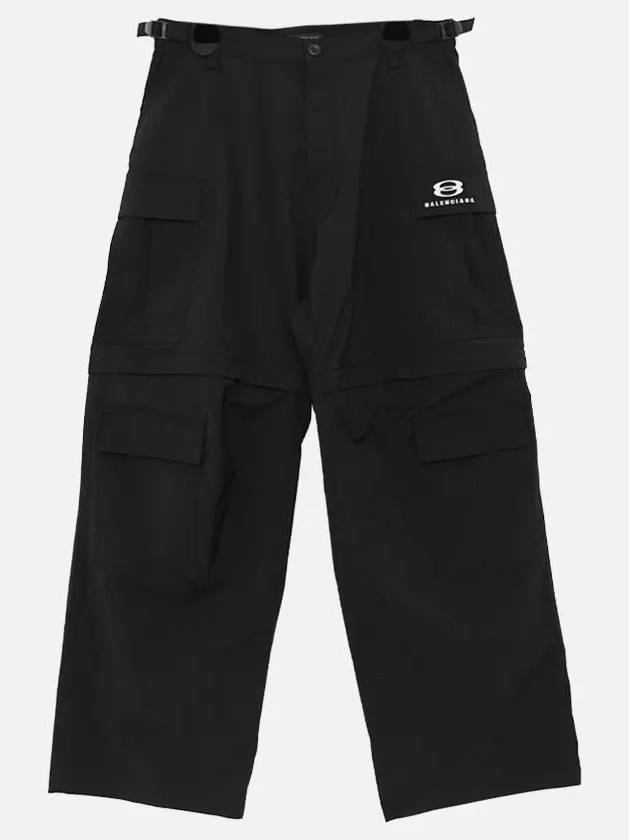 Luxury Balenciaga Trending 2026 Unity Sports Icon Cargo Straight Pants Black