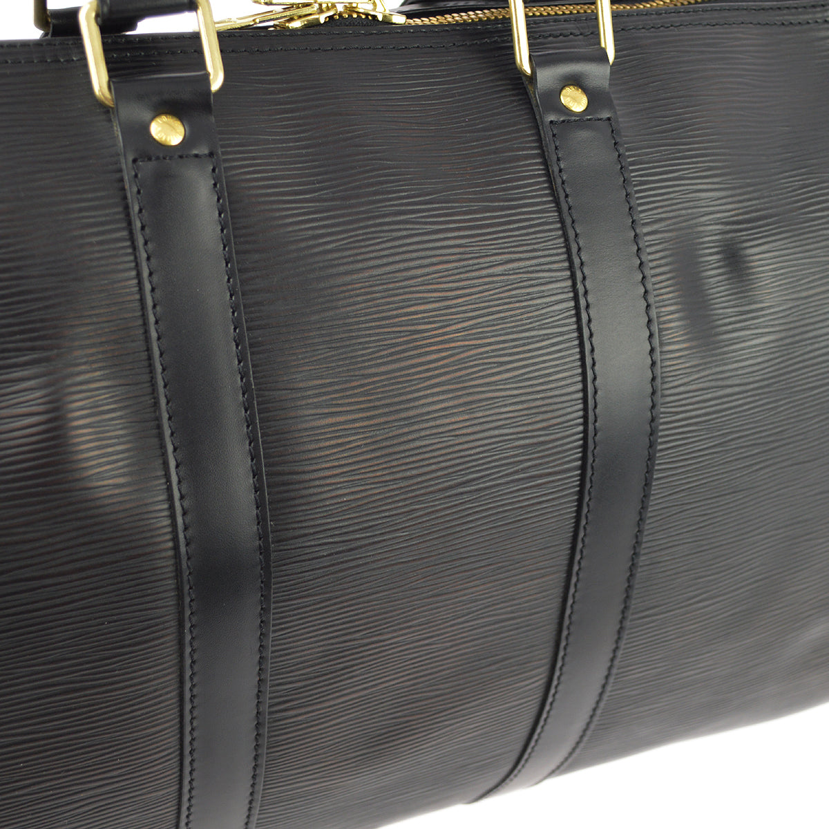 Louis Vuitton 2000 Black Epi Keepall 45 Travel Duffle Handbag M42972